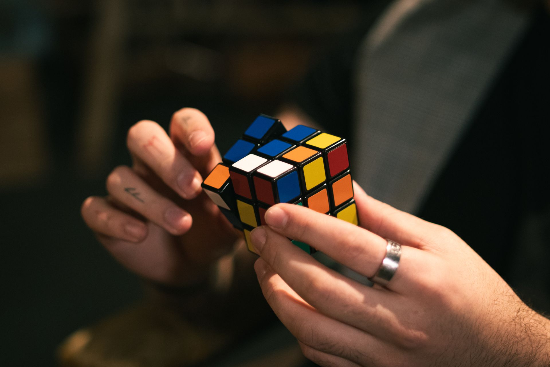 Samuel Foussard gros plan rubik's cube